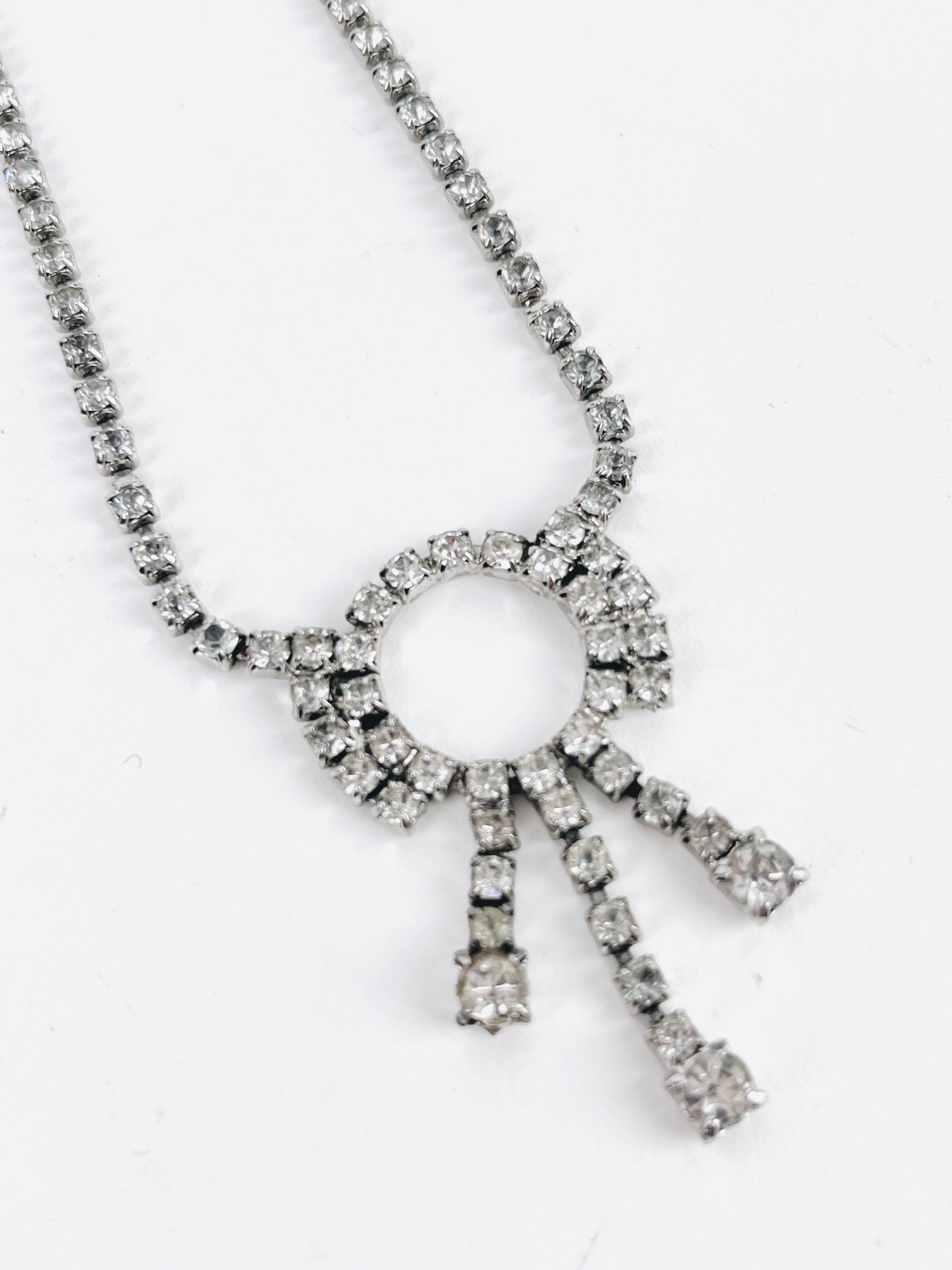 Vintage Unsigned Eisenberg Rhinestone Necklace - Ruby Lane